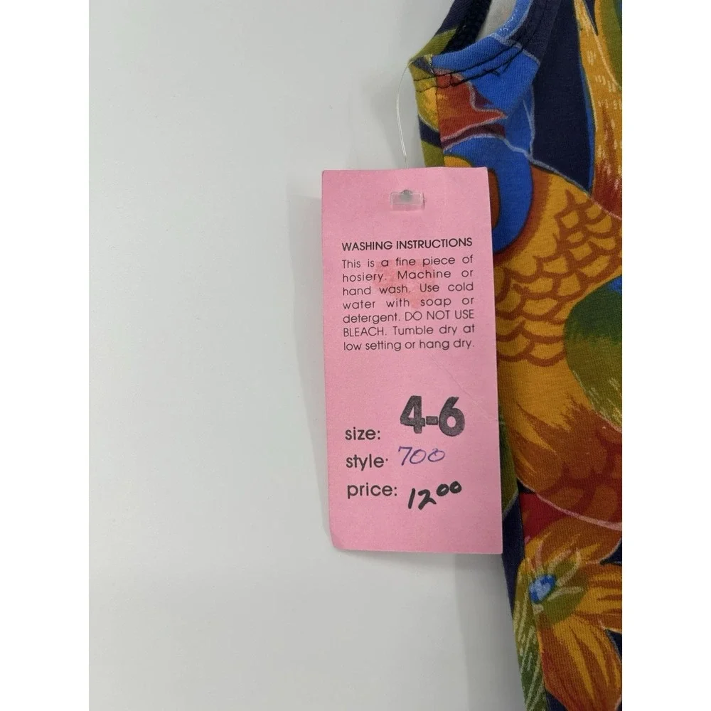 Girls Dance Leotard Size 4-6 Tropical Print